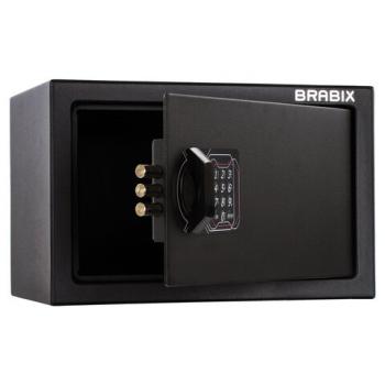 Сейф мебельный BRABIX "SF-200EL", 200х310х200 мм, электронный замок, черный, 291145, S103BR211214 - Премиум Сервис