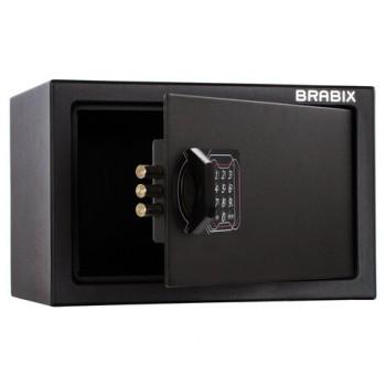 Сейф мебельный BRABIX "SF-200EL", 200х310х200 мм, электронный замок, черный, 291145, S103BR211214 - Премиум Сервис