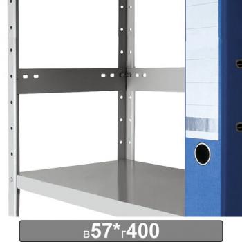 Планка ограничительная к металлическому стеллажу, 400х57 мм, КОМПЛЕКТ 20 шт., К24199520402 - Премиум Сервис