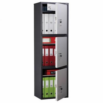 Шкаф металлический для документов AIKO "SL-150/3Т" ГРАФИТ, 1490х460х340 мм, 37 кг, S10799153502 - Премиум Сервис