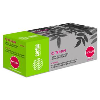 Тонер-картридж CACTUS (CS-TK590M) для KYOCERA FS-C2026MFP/2126MFP/2626MFP, пурпурный, ресурс 5000 стр. - Премиум Сервис