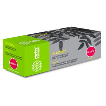 Тонер-картридж CACTUS (CS-TK590Y) для KYOCERA FS-C2026MFP/2126MFP/2626MFP, желтый, ресурс 5000 стр. - Премиум Сервис