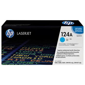 Картридж лазерный HP (Q6001A) ColorLaserJet CM1015/2600 и др, №124A, голубой, оригинальный, ресурс 2000 страниц - Премиум Сервис