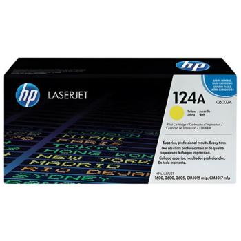 Картридж лазерный HP (Q6002A) ColorLaserJet CM1015/2600 и др, №124A, желтый, оригинальный, 2000 стр. - Премиум Сервис