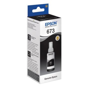 Чернила EPSON 673 (T6731) для СНПЧ Epson L800/L805/L810/L850/L1800, черные, ОРИГИНАЛЬНЫЕ, C13T67314A - Премиум Сервис