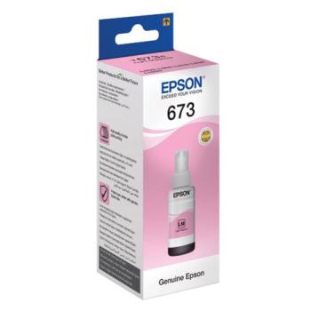 Чернила EPSON 673 (T6736) для СНПЧ Epson L800/L805/L810/L850/L1800, светло-пурпурные, ОРИГИНАЛЬНЫЕ, C13T67364A/698 - Премиум Сервис