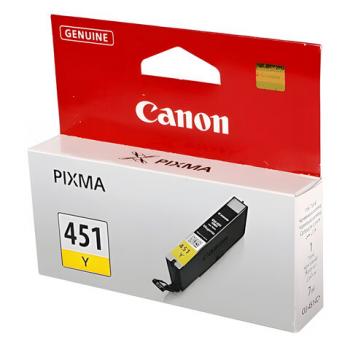 Картридж струйный CANON (CLI-451Y) Pixma iP7240 и другие, желтый, оригинальный, 6526B001 - Премиум Сервис