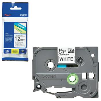 Картридж для принтеров этикеток BROTHER TZE231, 12 мм х 8 м, чёрный шрифт, белый фон, ламинированная, TZE-231 - Премиум Сервис