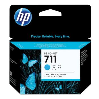 Картридж струйный для плоттера HP (CZ134A) Designjet T120/520, №711, голубой, комплект 3 шт. х 29 мл, оригинальный - Премиум Сервис