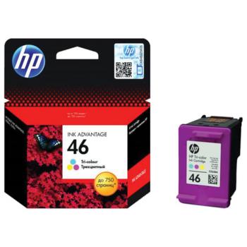 Картридж струйный HP (CZ638AE) DeskJet Ink Advantage 2020hc/2520hc №46, цветной, оригинальный, ресурс 750 стр. - Премиум Сервис