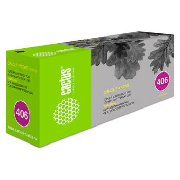 Картридж лазерный CACTUS (CS-CLT-Y406S) для SAMSUNG CLP-365/365W, желтый, ресурс 1000 стр. - Премиум Сервис