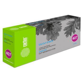 Картридж лазерный CACTUS (CS-CLT-C407S) для SAMSUNG CLP-320/325/N, голубой, ресурс 1000 страниц - Премиум Сервис