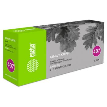 Картридж лазерный CACTUS (CS-CLT-K407S) для SAMSUNG CLP-320/325/N, черный, ресурс 1500 страниц - Премиум Сервис