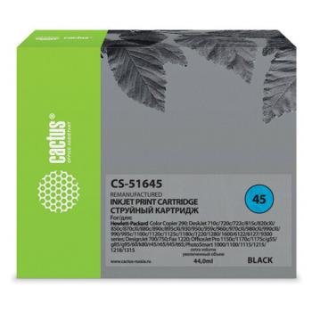 Картридж струйный CACTUS (CS-51645) для HP Deskjet 720/820/1120/1220, черный - Премиум Сервис