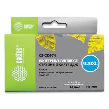 Картридж струйный CACTUS (CS-CD974) для HP Officejet 6000/6500/7000, желтый - Премиум Сервис