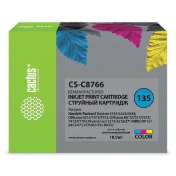 Картридж струйный CACTUS (CS-C8766) для HP Deskjet 460/5743/PSC3183/ D5063, цветной - Премиум Сервис