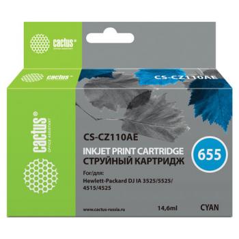Картридж струйный CACTUS (CS-CZ110AE) для HP Deskjet I3525/5525/4515/4525, голубой - Премиум Сервис