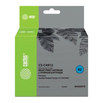 Картридж струйный CACTUS (CS-C4912) для плоттеров HP DesignJet 500/510/800, пурпурный - Премиум Сервис