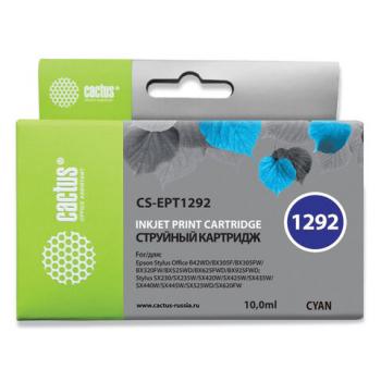 Картридж струйный CACTUS (CS-EPT1292) для EPSON Stylus B42WD/BX305W/BX625WD, голубой - Премиум Сервис