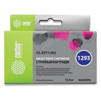 Картридж струйный CACTUS (CS-EPT1293) для EPSON Stylus B42WD/BX305W/BX625WD, пурпурный - Премиум Сервис