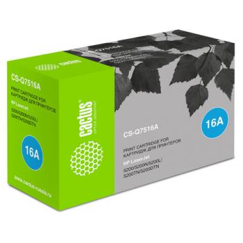 Картридж лазерный CACTUS (CS-Q7516A) для HP LaserJet 5200, ресурс 12000 стр. - Премиум Сервис