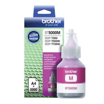 Чернила BROTHER (BT5000М) для СНПЧ Brother DCP-T310/T510W\T710W, пурпурные, оригинальные, ресурс 5000 страниц, BT5000M - Премиум Сервис