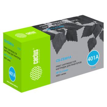 Картридж лазерный CACTUS (CS-CE401A) для HP LaserJet Pro M570dn/M570dw, голубой, ресурс 6000 стр. - Премиум Сервис