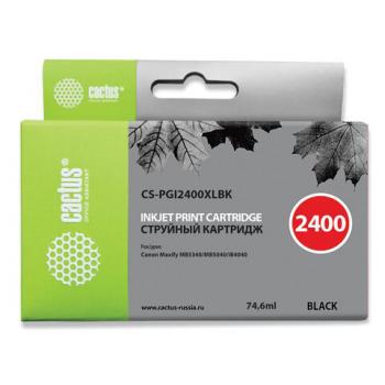 Картридж струйный CACTUS (CS-PGI2400XLВК) для CANON iB4040/MB5040/MB5340, черный, CS-PGI2400XLBK - Премиум Сервис