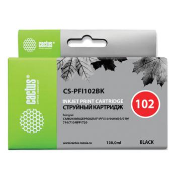Картридж струйный CACTUS (CS-PFI102BK) для CANON iPF500/510/F600/605/650/700, черный - Премиум Сервис