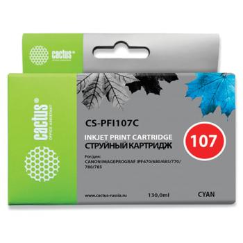 Картридж струйный CACTUS (CS-PFI107C) для CANON PF680/685/780/785, голубой - Премиум Сервис
