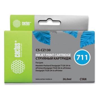 Картридж струйный CACTUS (CS-CZ130) для плоттеров HP DesignJet T120/T520, голубой - Премиум Сервис
