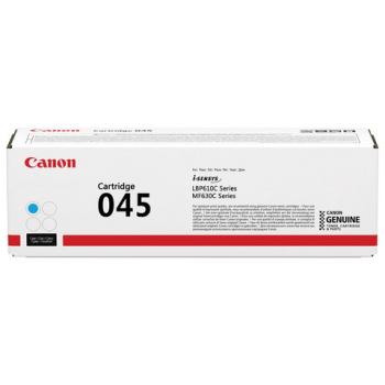 Картридж лазерный CANON (045C) MF635/633/631/LBP 611/613, голубой, ресурс 1300 стр., оригинальный, 1241C002 - Премиум Сервис