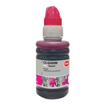 Чернила CACTUS (CS-GI490M) для СНПЧ CANON Pixma G1400/G2400/G3400, пурпурные, 0,1 л - Премиум Сервис