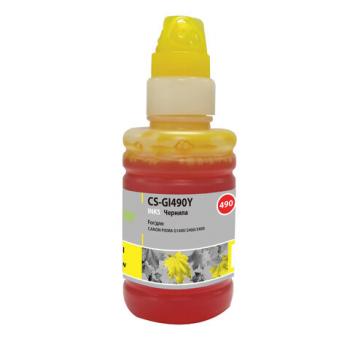 Чернила CACTUS (CS-GI490Y) для СНПЧ CANON Pixma G1400/G2400/G3400, желтые, 0,1 л - Премиум Сервис