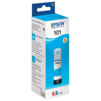 Чернила EPSON 101 (T03V24) для СНПЧ L4150/ L4160/ L6160/ L6170/ L6190, голубые, ОРИГИНАЛЬНЫЕ, C13T03V24A - Премиум Сервис
