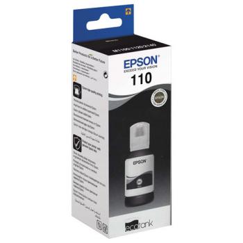 Чернила EPSON 110 (C13T03P14A) для СНПЧ EPSON M1100/1120/2140, черные, ОРИГИНАЛЬНЫЕ - Премиум Сервис