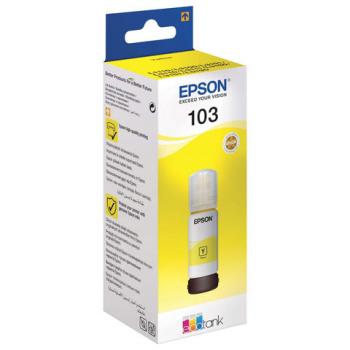 Чернила EPSON 103 (C13T00S44A) для СНПЧ EPSON L3100/L3101/L3110/L3150/L3151/L1110, желтые, ОРИГИНАЛЬНЫЕ - Премиум Сервис