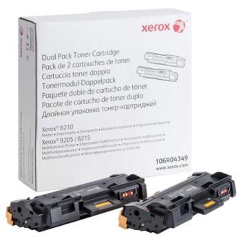 Тонер-картридж XEROX (106R04349) для B205/B210/B215, оригинальный, КОМПЛЕКТ 2 шт., ресурс 2х3000 страниц - Премиум Сервис