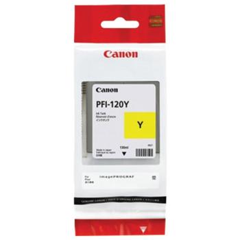Картридж струйный CANON (PFI-120Y) для imagePROGRAF TM-200/205/300/305, желтый, 130 мл, оригинальный, 2888C001 - Премиум Сервис