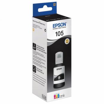 Чернила EPSON 105 (C13T00Q140) для СНПЧ L7160/L7180, черные пигментные, ОРИГИНАЛЬНЫЕ - Премиум Сервис