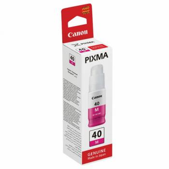 Чернила CANON (GI-40M) для СНПЧ Pixma G5040/G6040, пурпурные, ресурс 7700 страниц, оригинальные, 3401C001 - Премиум Сервис