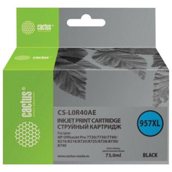 Картридж струйный CACTUS (CS-L0R40AE) для HP OfficeJet 8210/8218/8720/8725/8730, черный - Премиум Сервис