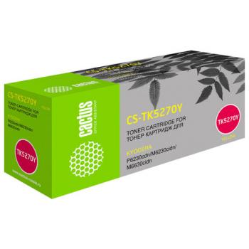 Картридж лазерный CACTUS (CS-TK5270Y) для Kyocera P6230cdn/M6230cidn/M6630cidn, желтый, ресурс 6000 страниц - Премиум Сервис
