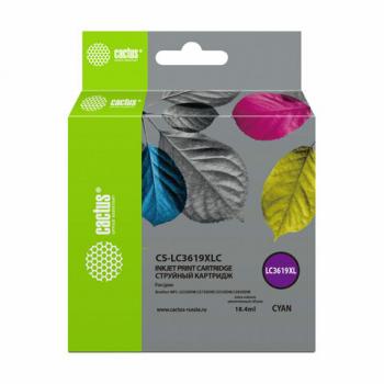 Картридж струйный CACTUS (CS-LC3619XLC) для Brother MFC-J2330DW/J3530DW/J3930, голубой, ресурс 1500 стр. - Премиум Сервис