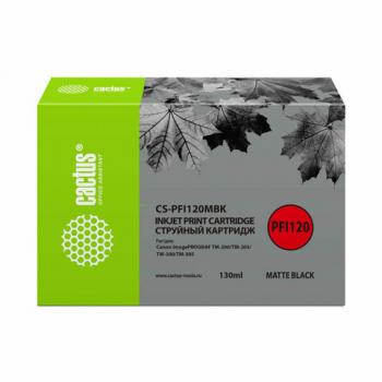 Картридж струйный CACTUS (CS-PFI120MBK) для Canon imagePROGRAF TM-200/TM-205/TM-300, черный матовый - Премиум Сервис