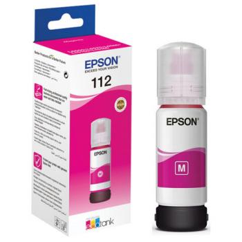 Чернила EPSON 112 (C13T06C34A) для СНПЧ EPSON L11160 /L15150 /L15160 /L6550/L6570, пурпурные, ОРИГИНАЛЬНЫЕ - Премиум Сервис