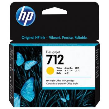 Картридж струйный для плоттера HP (3ED69A) DesignJet T230/T250/T630/T650, №712, желтый, оригинальный - Премиум Сервис