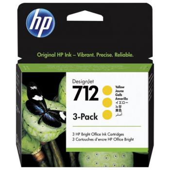 Картридж струйный для плоттера HP (3ED79A) DesignJet T230/T250/T630/T650, №712, желтый, 3 шт., оригинальный - Премиум Сервис