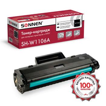 Картридж лазерный SONNEN (SH-W1106A) С ЧИПОМ для HP Laser107/135 ВЫСШЕЕ КАЧЕСТВО, черный, 1000 страниц, 363970 - Премиум Сервис