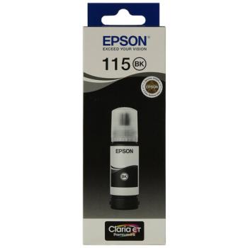Чернила EPSON 115 (C13T07C14A) для СНПЧ L8160/L8180, черные пигментные, объем 70 мл, ОРИГИНАЛЬНЫЕ - Премиум Сервис